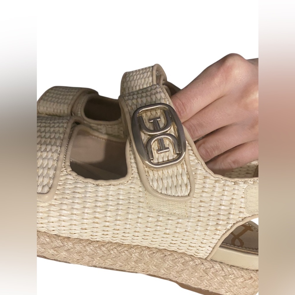 Women’s Sam Edelman Arlo Strappy Sandal Linen Raffia - Picture 6 of 7